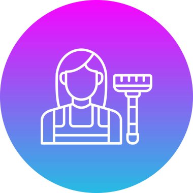 Hizmetçi vektör simgesi. Yazdırma, mobil ve web uygulamaları için kullanılabilir.