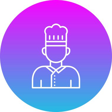 Şef vektör simgesi. Yazdırma, mobil ve web uygulamaları için kullanılabilir.