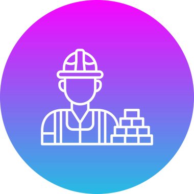 Yapıcı vektör simgesi. Yazdırma, mobil ve web uygulamaları için kullanılabilir.