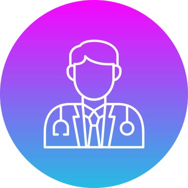 Doktor vektör simgesi. Yazdırma, mobil ve web uygulamaları için kullanılabilir.