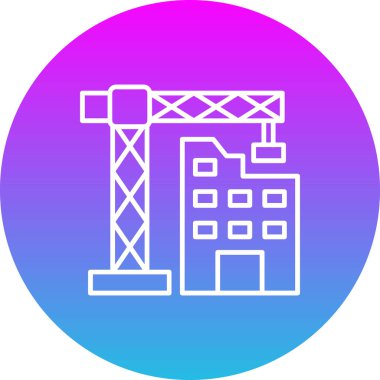 Yapım vektör simgesi. Yazdırma, mobil ve web uygulamaları için kullanılabilir.