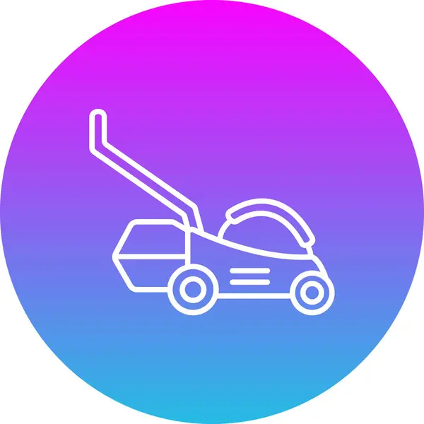 Çim biçme makinesi vektör simgesi. Yazdırma, mobil ve web uygulamaları için kullanılabilir.
