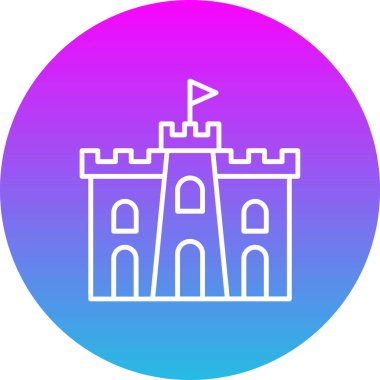 Kum Kalesi vektör simgesi. Yazdırma, mobil ve web uygulamaları için kullanılabilir.