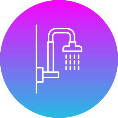 Duş vektör simgesi. Yazdırma, mobil ve web uygulamaları için kullanılabilir.