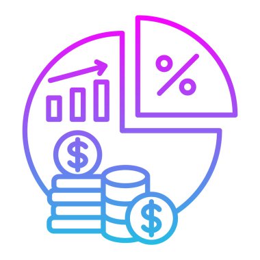 Yatırım vektör simgesi. Yazdırma, mobil ve web uygulamaları için kullanılabilir.