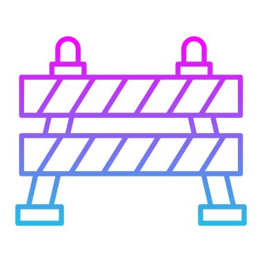 Bariyer vektör simgesi. Yazdırma, mobil ve web uygulamaları için kullanılabilir.