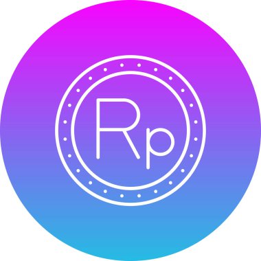 Endonezya Rupiah vektör simgesi. Yazdırma, mobil ve web uygulamaları için kullanılabilir.