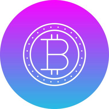 Bitcoin vektör simgesi. Yazdırma, mobil ve web uygulamaları için kullanılabilir.