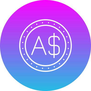 Avustralya Doları vektör simgesi. Yazdırma, mobil ve web uygulamaları için kullanılabilir.