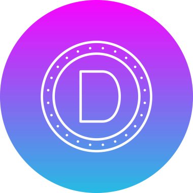 Denarius vektör simgesi. Yazdırma, mobil ve web uygulamaları için kullanılabilir.