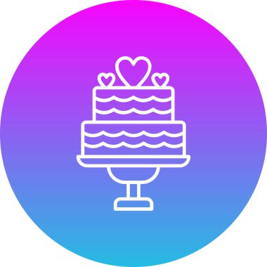 Kek vektör simgesi. Yazdırma, mobil ve web uygulamaları için kullanılabilir.