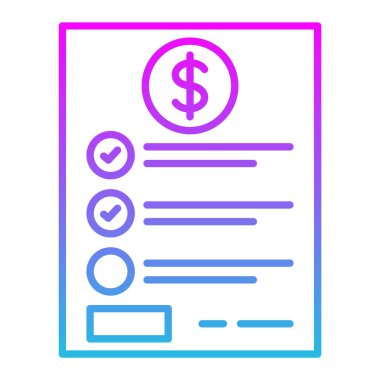 Price List vektör simgesi. Yazdırma, mobil ve web uygulamaları için kullanılabilir.