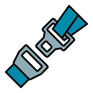 Emniyet kemeri vektör simgesi. Yazdırma, mobil ve web uygulamaları için kullanılabilir.