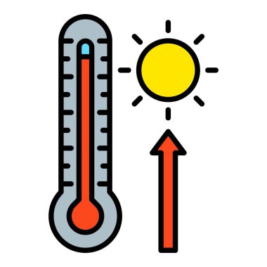 Yüksek Sıcaklık vektör simgesi. Yazdırma, mobil ve web uygulamaları için kullanılabilir.