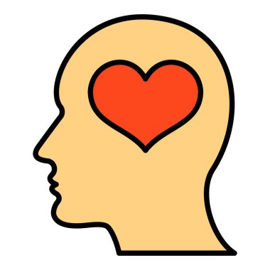 Zihin vektör simgesi. Yazdırma, mobil ve web uygulamaları için kullanılabilir.