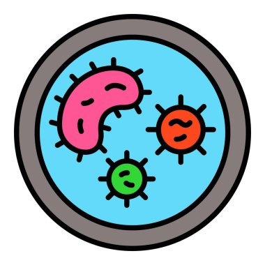 Bakteri vektör simgesi. Yazdırma, mobil ve web uygulamaları için kullanılabilir.