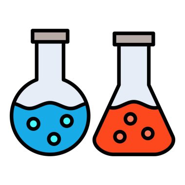 Test tüpleri vektör simgesi. Yazdırma, mobil ve web uygulamaları için kullanılabilir.