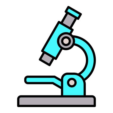 Mikroskop vektör simgesi. Yazdırma, mobil ve web uygulamaları için kullanılabilir.