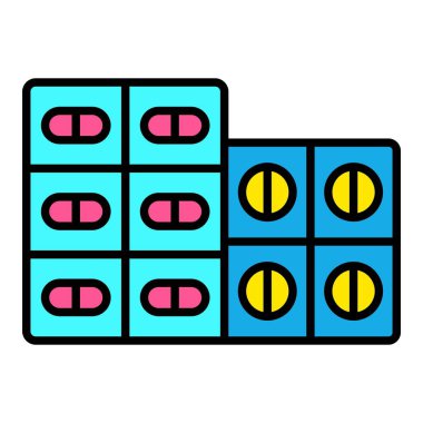 Tabletler vektör simgesi. Yazdırma, mobil ve web uygulamaları için kullanılabilir.