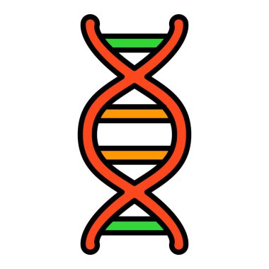 DNA vektör simgesi. Yazdırma, mobil ve web uygulamaları için kullanılabilir.