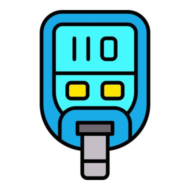 Diyabet testi vektör simgesi. Yazdırma, mobil ve web uygulamaları için kullanılabilir.