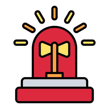 Siren vektör simgesi. Yazdırma, mobil ve web uygulamaları için kullanılabilir.