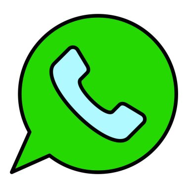 Whatsapp vektör simgesi. Yazdırma, mobil ve web uygulamaları için kullanılabilir.