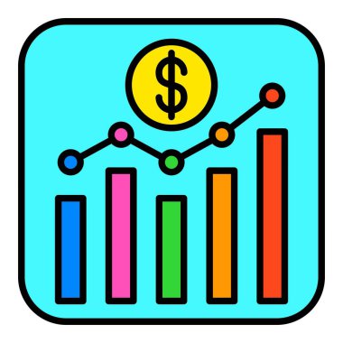 Borsa Uygulama vektör simgesi. Yazdırma, mobil ve web uygulamaları için kullanılabilir.