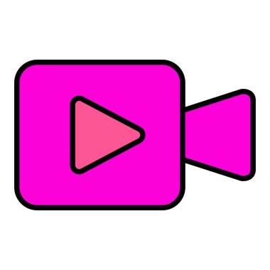 Video Uygulama vektör simgesi aranıyor. Yazdırma, mobil ve web uygulamaları için kullanılabilir.