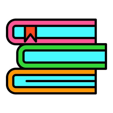 Kitap vektör simgesi. Yazdırma, mobil ve web uygulamaları için kullanılabilir.