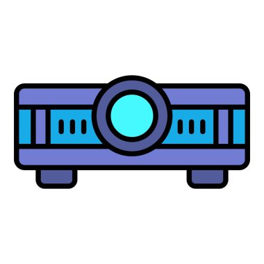 Projektör vektör simgesi. Yazdırma, mobil ve web uygulamaları için kullanılabilir.