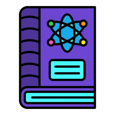 Bilim Kitabı vektör simgesi. Yazdırma, mobil ve web uygulamaları için kullanılabilir.