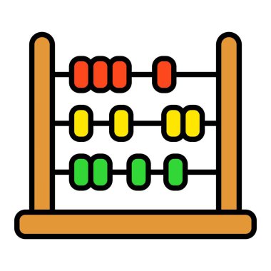 Abaküs vektör simgesi. Yazdırma, mobil ve web uygulamaları için kullanılabilir.