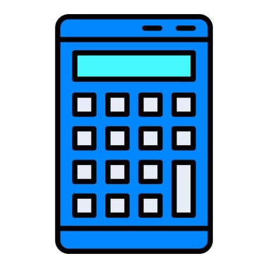 Hesap makinesi vektör simgesi. Yazdırma, mobil ve web uygulamaları için kullanılabilir.