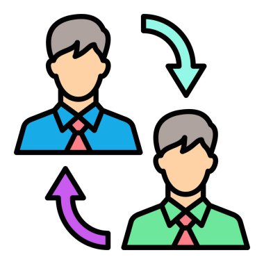 B2b vektör simgesi. Yazdırma, mobil ve web uygulamaları için kullanılabilir.