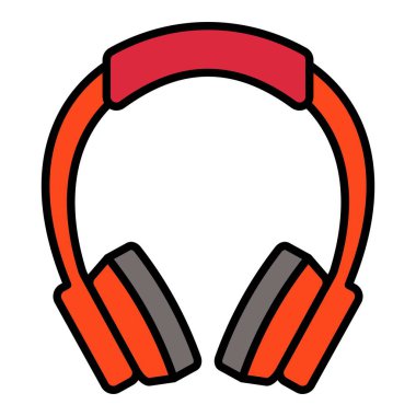 Kulaklık vektör simgesi. Yazdırma, mobil ve web uygulamaları için kullanılabilir.