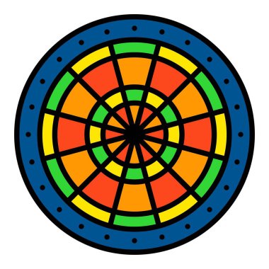 Dart tahtası vektör simgesi. Yazdırma, mobil ve web uygulamaları için kullanılabilir.