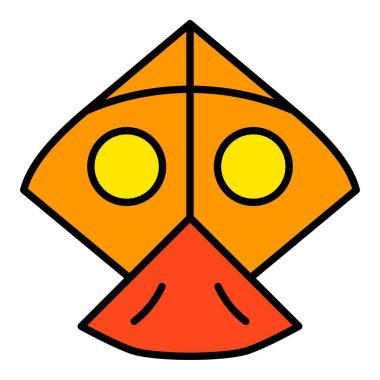 Uçurtma vektör simgesi. Yazdırma, mobil ve web uygulamaları için kullanılabilir.