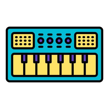 Piyano vektör ikonu. Yazdırma, mobil ve web uygulamaları için kullanılabilir.