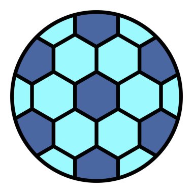 Futbol topu vektör simgesi. Yazdırma, mobil ve web uygulamaları için kullanılabilir.