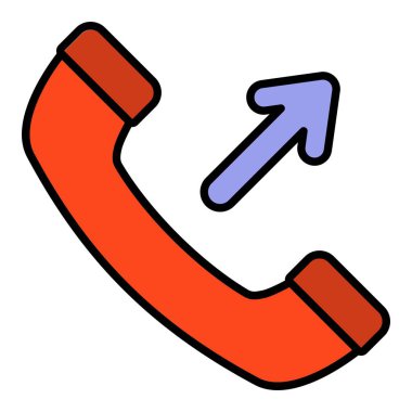 Giden Arama vektör simgesi. Yazdırma, mobil ve web uygulamaları için kullanılabilir.