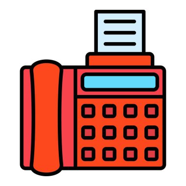 Faks vektör simgesi. Yazdırma, mobil ve web uygulamaları için kullanılabilir.