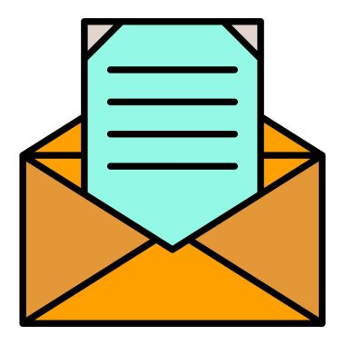 Posta vektör simgesi. Yazdırma, mobil ve web uygulamaları için kullanılabilir.