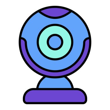 Webcam vektör simgesi. Yazdırma, mobil ve web uygulamaları için kullanılabilir.