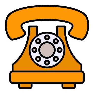 Telefon vektör simgesi. Yazdırma, mobil ve web uygulamaları için kullanılabilir.