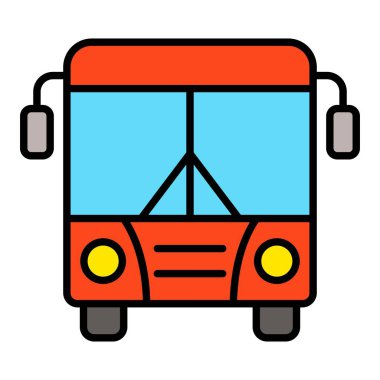 Toplu taşıma vektör simgesi. Yazdırma, mobil ve web uygulamaları için kullanılabilir.