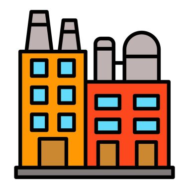 Endüstri vektör simgesi. Yazdırma, mobil ve web uygulamaları için kullanılabilir.