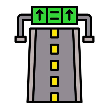 Otoyol vektör simgesi. Yazdırma, mobil ve web uygulamaları için kullanılabilir.