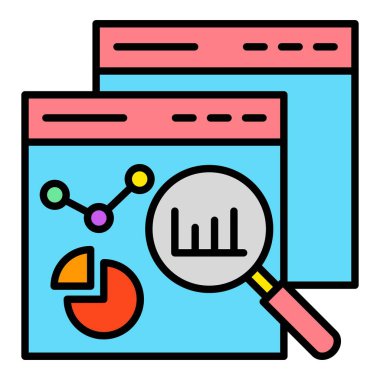 Analitik vektör simgesi. Yazdırma, mobil ve web uygulamaları için kullanılabilir.