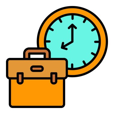 Evrak çantası vektör simgesi. Yazdırma, mobil ve web uygulamaları için kullanılabilir.